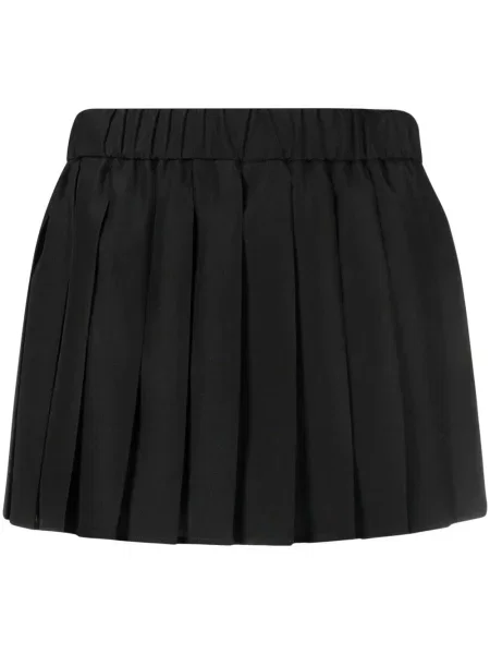 Pantaloni scurți Red Valentino slip-on plisate scurte negru