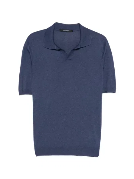 Tricou Tagliatore cu decolteu în V albastru