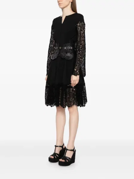 Rochie Saiid Kobeisy din dantelă de costum negru