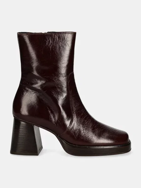 Кожаные ботинки Jonak бордовые