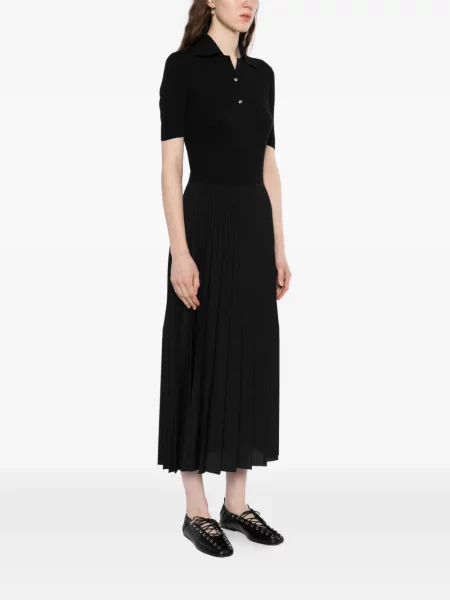 Maxi rochie maxi Less plisată de costum negru