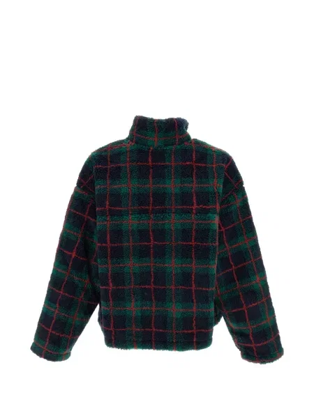 Geacă Found din fleece în carouri albastru