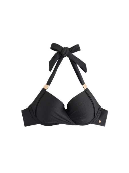 Mint Velvet Sutien costum de baie auriu negru
