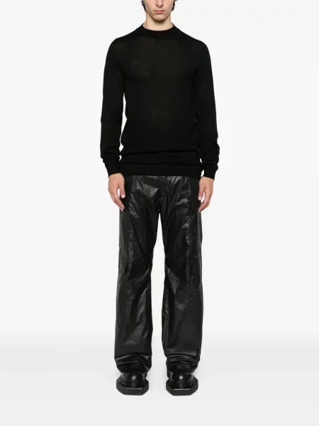Tricou Rick Owens de lână lung negru