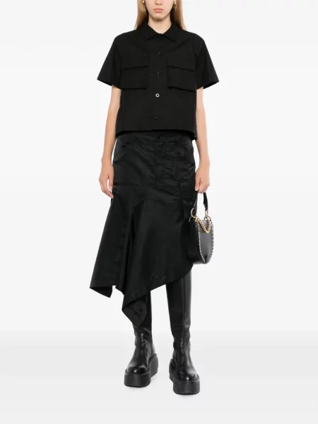 Fustă Sacai asimetrică negru