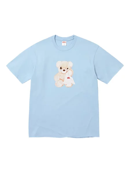 Tricou grafic Supreme cu imagine albastru