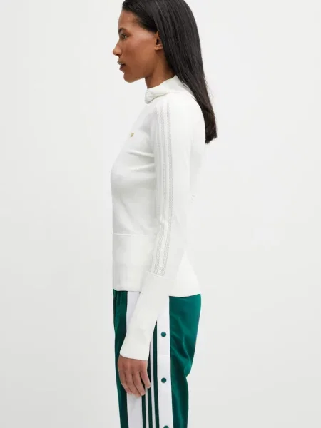 Φούτερ adidas Knit Hooded Ls Off White L μπεζ