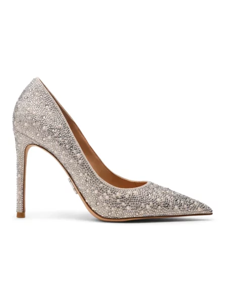 Czółenka Steve Madden skórzana szara