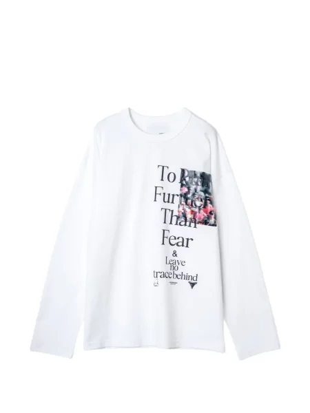 Lung tricou Yoshiokubo cu imagine alb