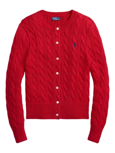 Căciulă Polo Ralph Lauren cu broderie cu dungi cowboy roșu
