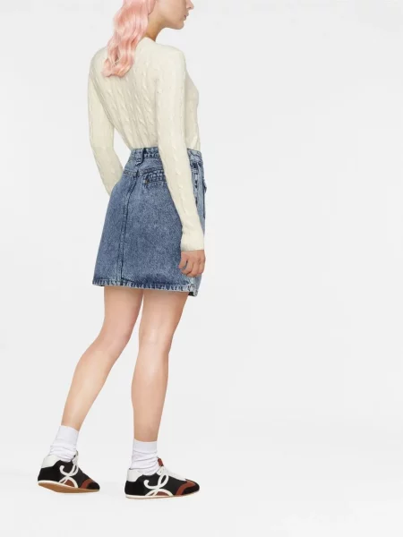 Fustă din denim A.p.c. albastru