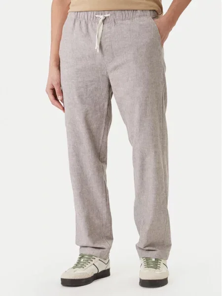 Tommy Jeans Medžiaginės kelnės Sonny smėlio