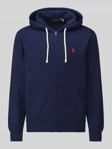 Bluza rozpinana Polo Ralph Lauren polarowa z logo granatowa