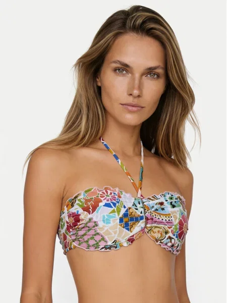 Seafolly Bikini partea de sus Beach Bohème roz