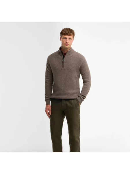 Sweter Barbour wełniany brązowy