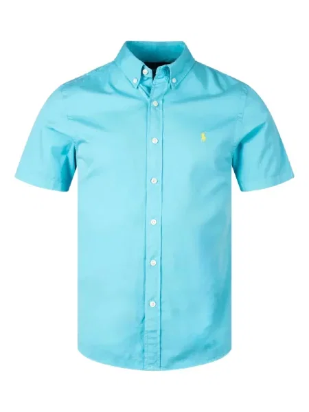 Samt prugasta košulja Polo Ralph Lauren s vezom plava