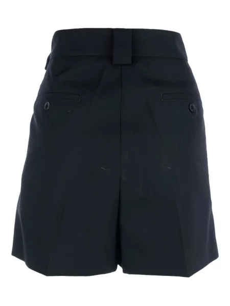 Pantaloni scurți Prada de lână negru