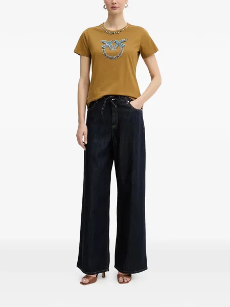 Blugi cu picior larg Trussardi cu cordon albastru