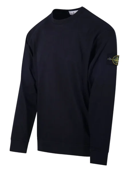 Hanorac crewneck Stone Island cu strasuri albastru