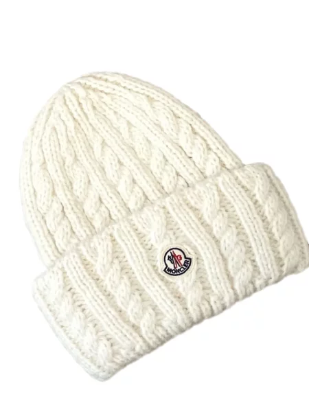 Căciulă Moncler de lână alb