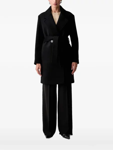 Cu centură palton Armani Exchange cu rever negru