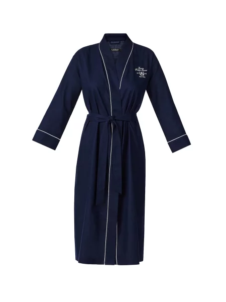 Lauren Ralph Lauren Halat de baie lung Herringone albastru alb