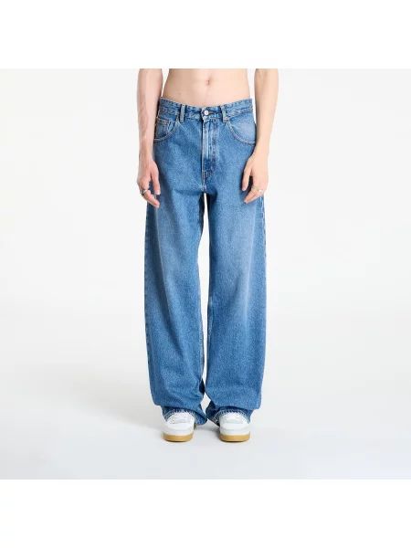 Широкие джинсы Mm6 синие