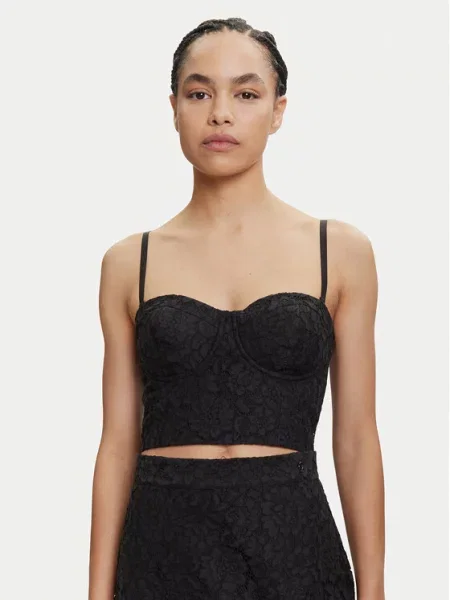 Guess Top Regular Fit črna