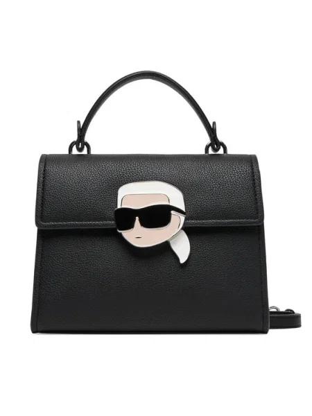 Чанта Karl Lagerfeld IKON GRAINY черно