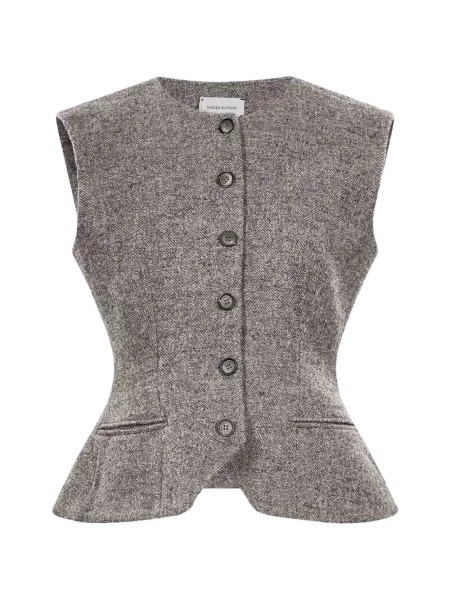 Geacă Magda Butrym cu model herringbone gri