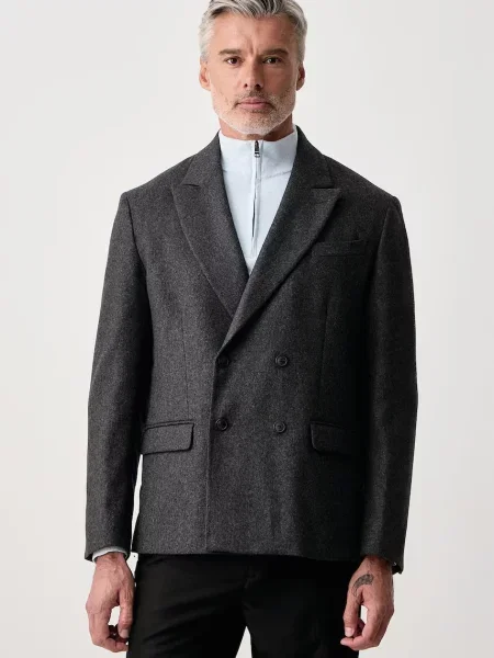 Trussardi sacou pentru bărbați cu lână gri
