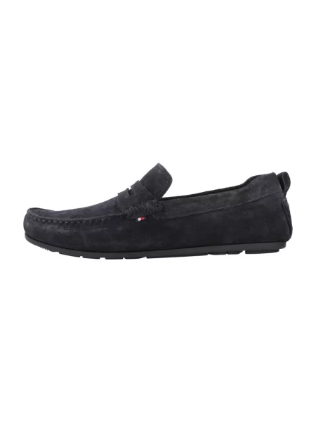 Tommy Hilfiger Mocasini DRIVER | piele întoarsă albastru