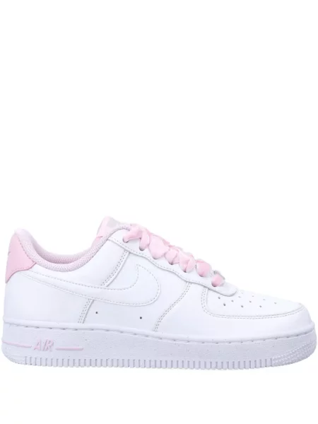 Iš natūralios odos retro stiliaus kelnės Nike apvaliu kaklu ruda