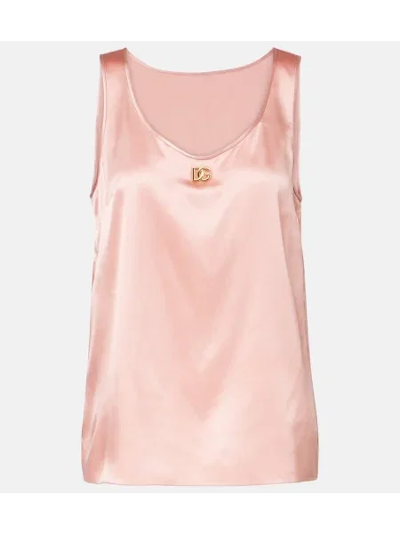 Top Dolce&gabbana din satin roz