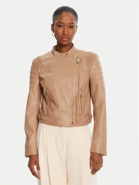 Guess Jakna iz umetnega usnja bež