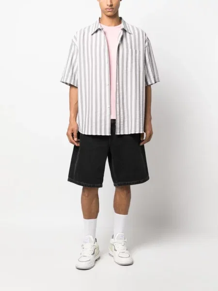 Široké džínové šortky Carhartt Wip černé