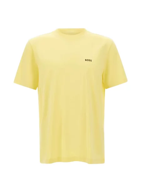 Scurt tricou Boss cu imagine galben