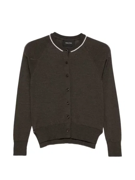 Cardigan Simone Rocha cu perle maro