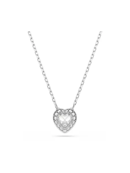 Naszyjnik Swarovski w serca szary