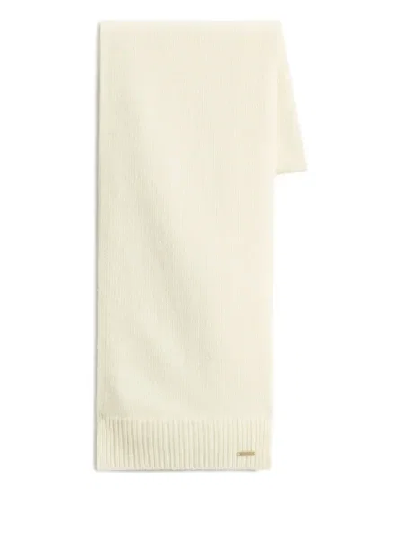 Szal Woolrich prążkowana biała