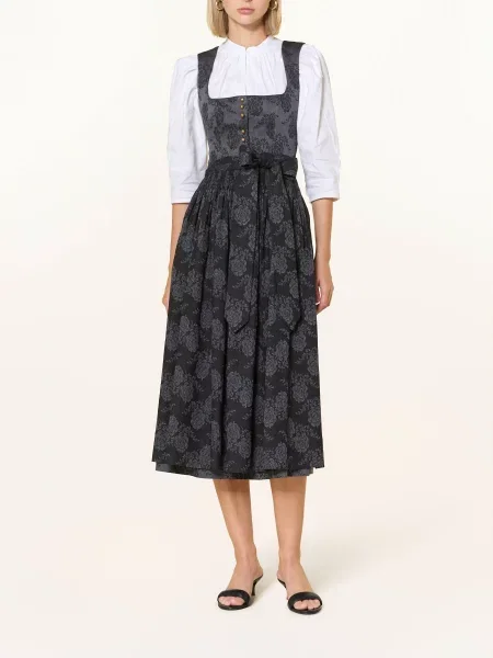 Gottseidank Dirndl Halenka Rebecca S Rukávem bílá