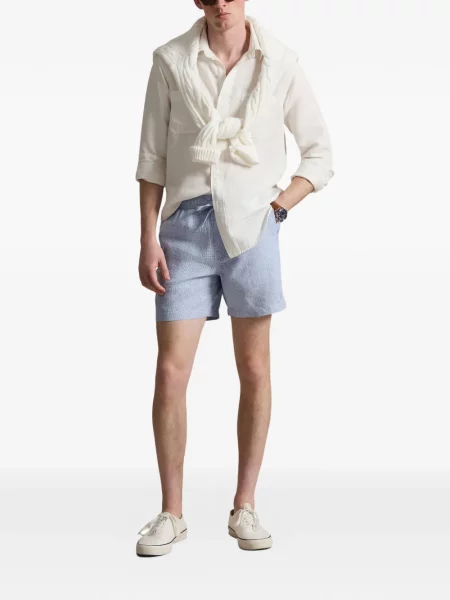 Șosete Polo Ralph Lauren cu model herringbone cu broderie plasă albastru
