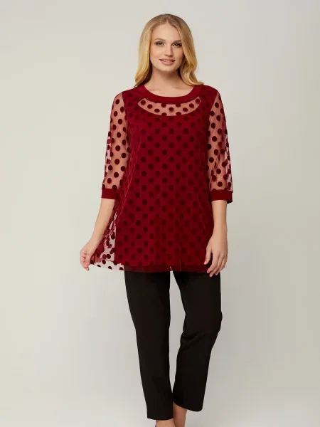 Блуза All Posa бордовий