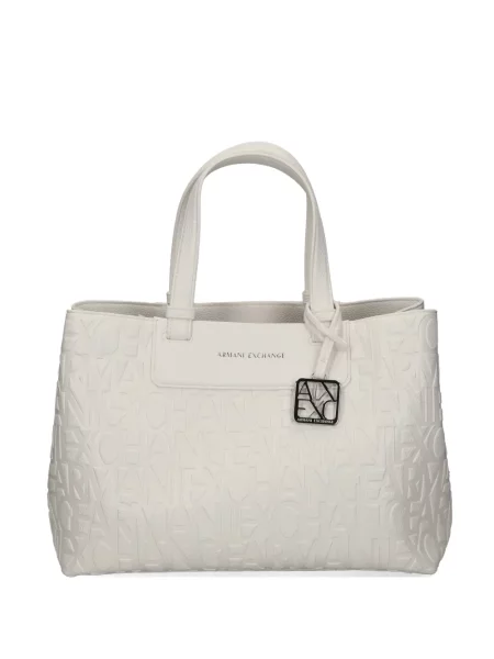 Geantă de mână Armani Exchange cu autograf alb