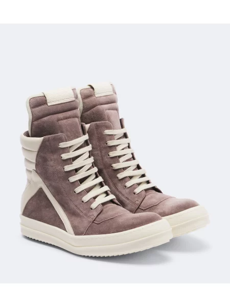 Top Rick Owens din piele de căprioară violet