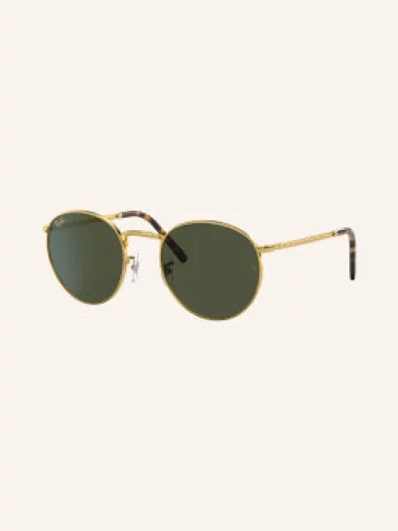 Okulary przeciwsłoneczne Ray-Ban New Round gold/green zielone