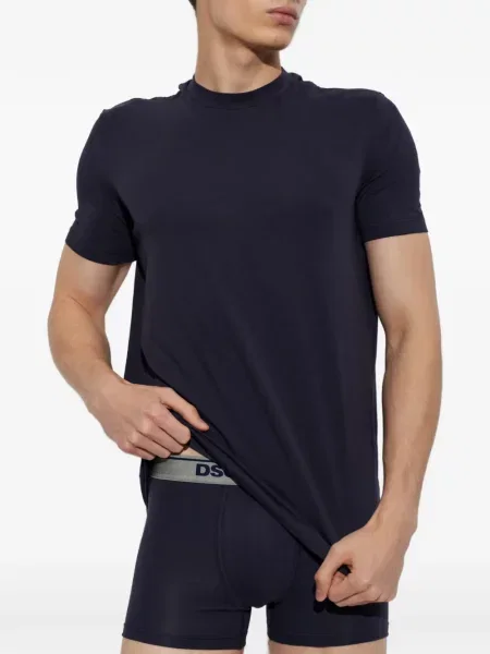 Tricou Dsquared2 cu decolteu rotund albastru
