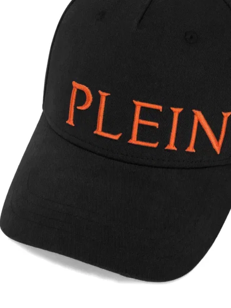 Шапка с козирки Plein Sport бродирана черно
