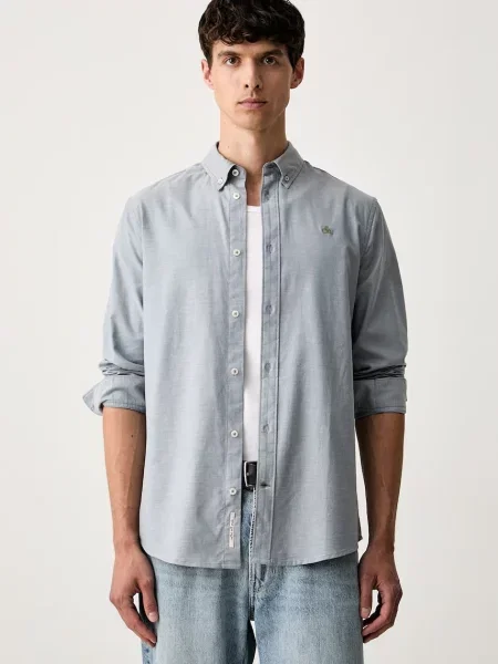 Scotch & Soda πουκάμισο ανδρικό με ελαστάν μπλε