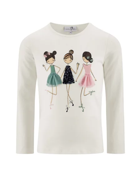 Happy girls Tricou bleumarin / verde mentă / roz alb